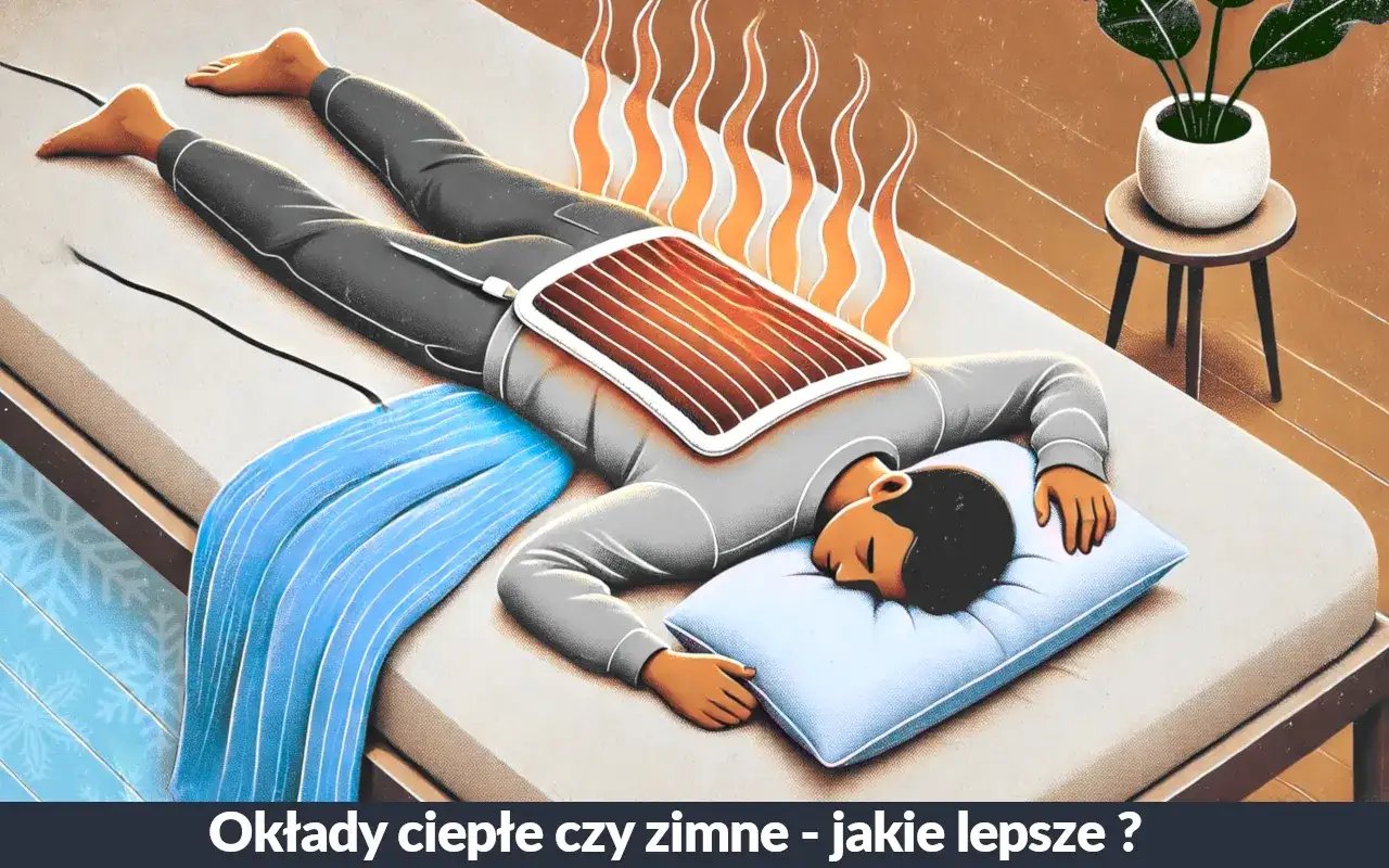 Osoba z bólem kręgosłupa rozgrzewa plecy poduszką elektryczną. Czy ciepłe okłady są lepsze?