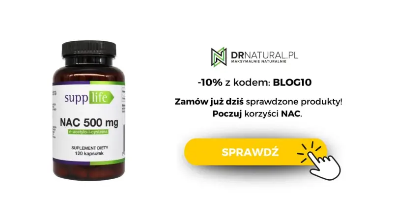 Suplement diety NAC 500 mg od Supp Life. Dowiedz się, jak długo stosować i poczuj korzyści NAC. Zniżka -10% z kodem BLOG10.